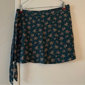 American Eagle Outfitters Wrap Skirt, XL,  Dark Green Floral